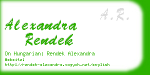 alexandra rendek business card